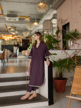 YEZWE Modest Mulberry Muse Slub Co-Ord Set | Pre Booking